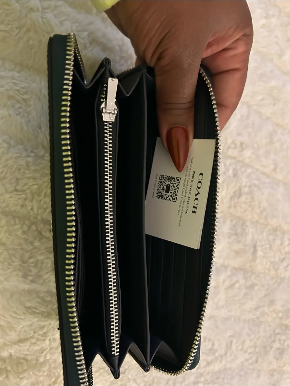 Coach Signature Zip Wristlet Clutch